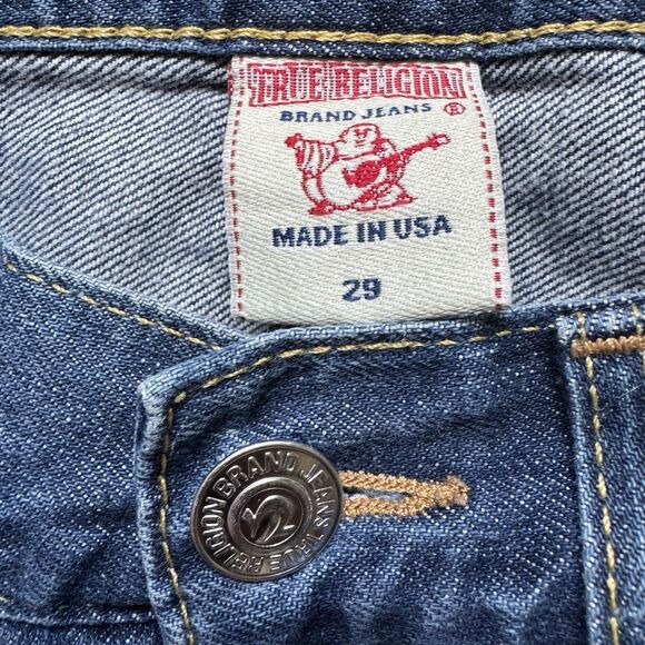 Vintage True Religion Boot Cut Jeans Women 29 Blue Low Rise Flap Pocket - Picture 7 of 13